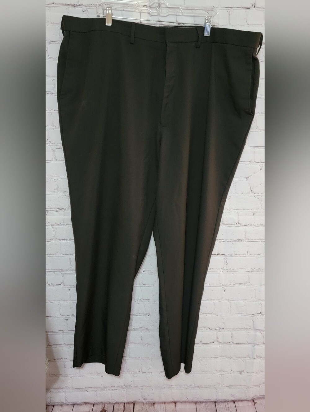 Men's Black Dress Pants - Classic Tailored Fit 46x30